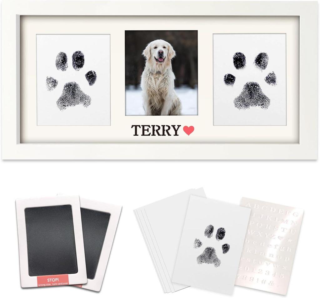 Pet Paw Print Memorial Tabletop Decoration for Cats and Dogs