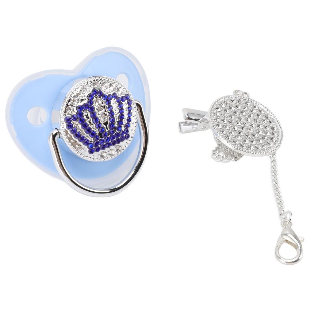 Sucette pour bébé Couronne Strass Silicone Souple Sans BPA Sucette Bébé Sûre Taille M