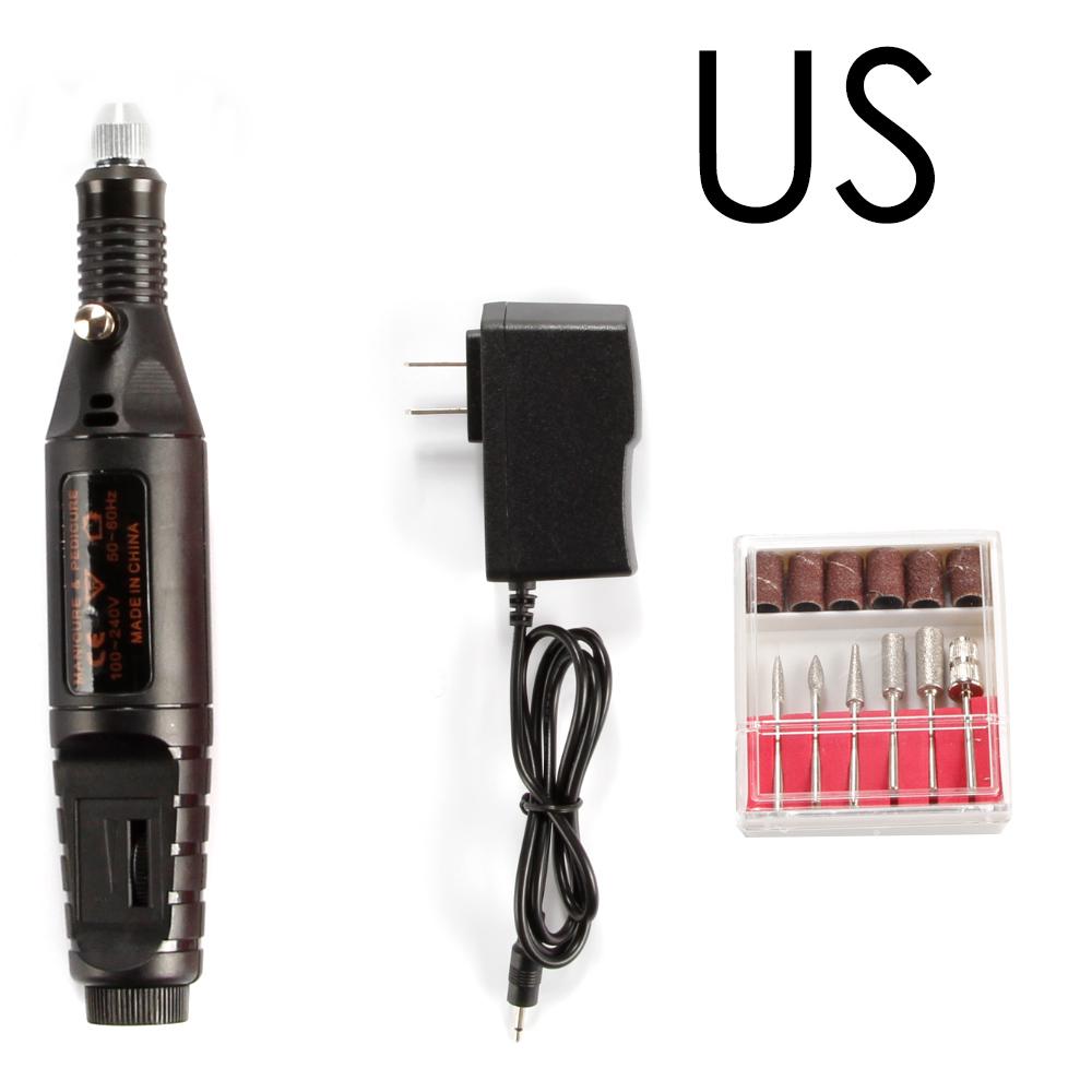 DIY Electric Nail Grinder Engraver Pen Nail Grinding Milling Mini Engraving Pen Rotary Drill Tool