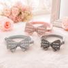 Collier Collier Chat Scintillant Style Princesse Collier pour Chien en Cuir PU Réglable Décoration Nœud Papillon en Cristal Anniversaire
