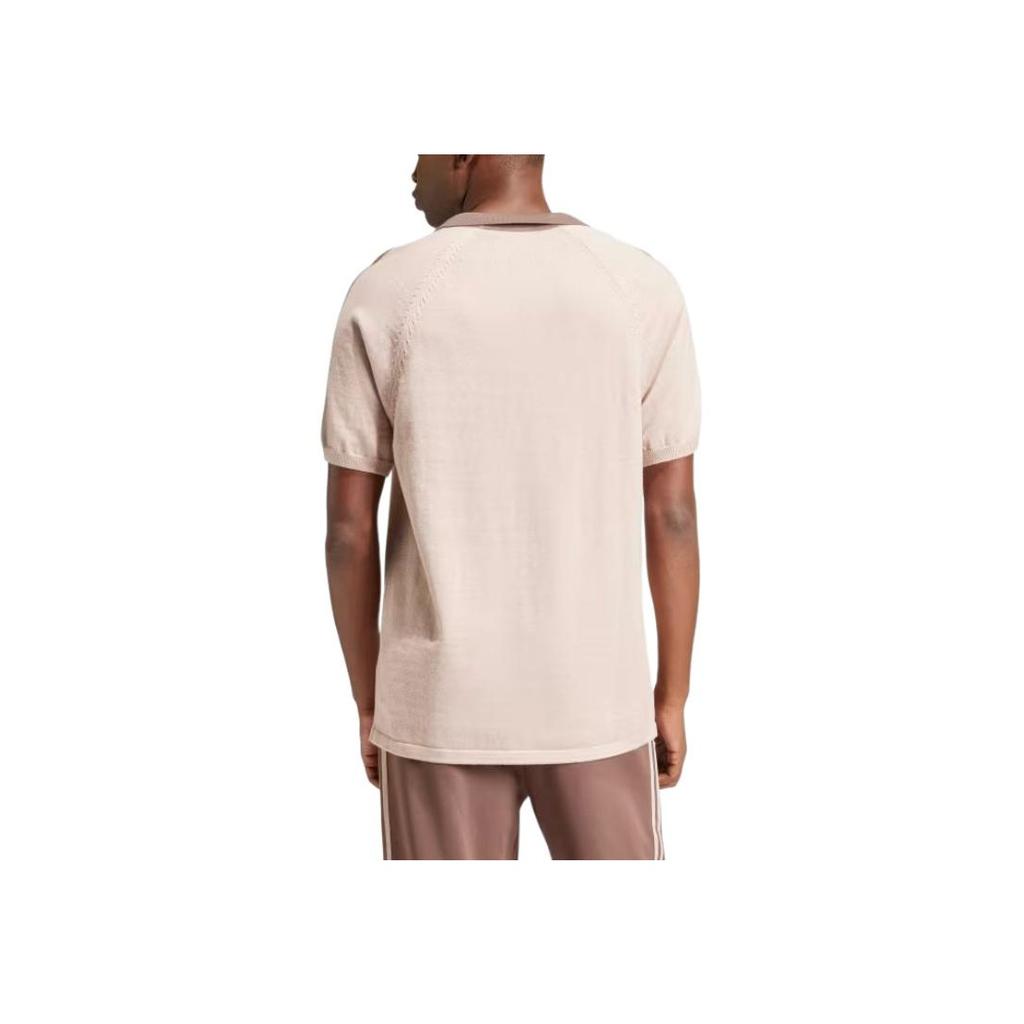 adidas Premium Knitted Tee Wonder Taupe Men Streetwear IS1414