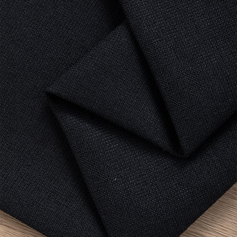 All-Polyester Solid Color Linen-Like Sofa Fabric with Soft Bag Process - Composite Flocking Fine Linen Canvas