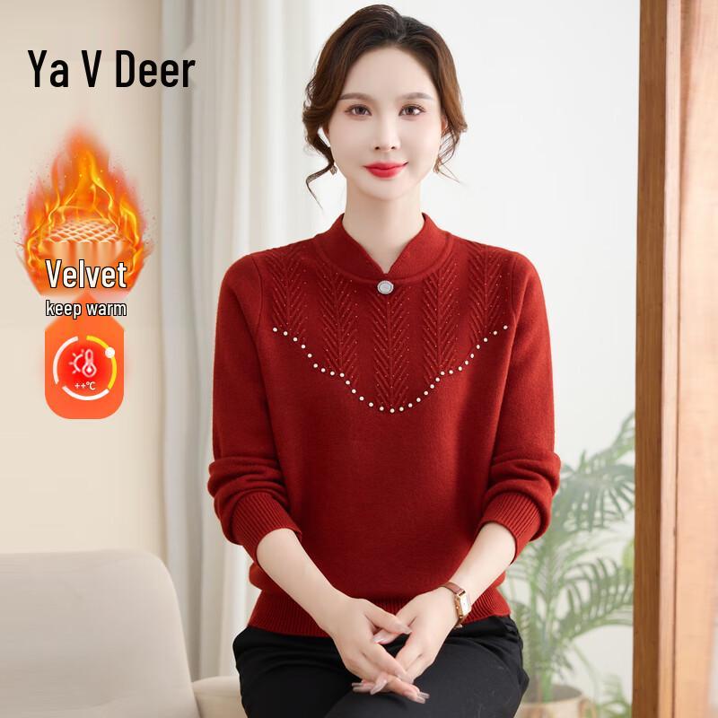 

Yalu Women s Winter Warm Fleece-Lined Faux Cardigan Sweater 5XL