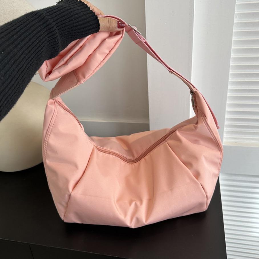 

Crossbody Dumpling Bag Adjustable Half Moon Tote Bag Leisure Casual Nylon Women Bags Shop белый
