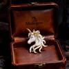 Bo Xin Yun Rhinestone Unicorn Horse Bow Brooch - Elegant Banquet & Birthday Gift