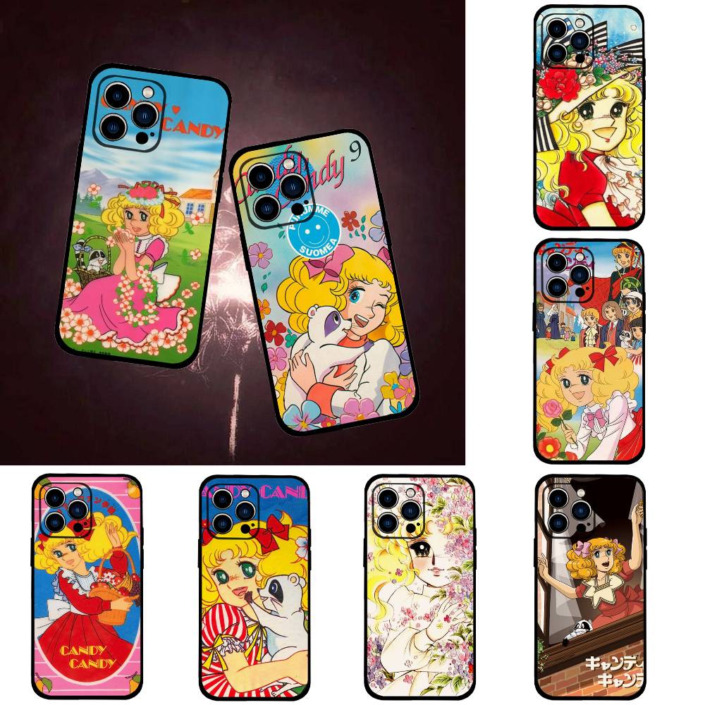Manga C-Candy Candy Phone Case For IPhone 17 16 15 14 13 12 11 PRO MAX PLUS Mini TPU Soft To Skin-friendly Case