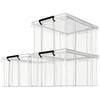 Qi Lu Transparent 100L Plastic Clothing Storage Box