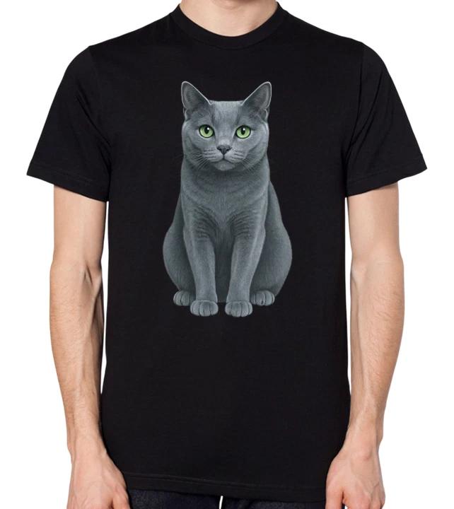 Russian Blue Cat Unisex T-Shirt XXXL