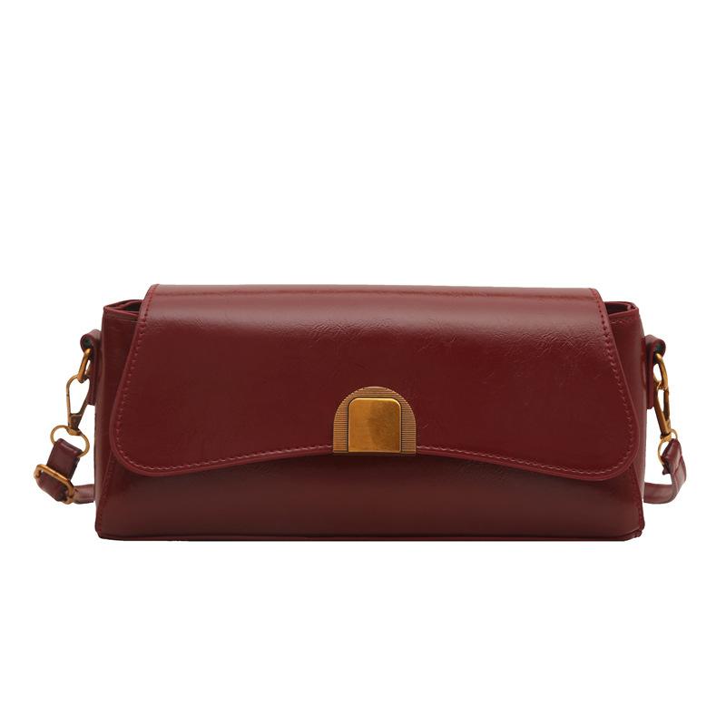 

Новая простая однотонная женская сумка через плечо, модная трендовая сумка под мышкой, городская элегантность, сумка-мессенджер для женщин красный