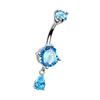 Modern Belly Piercing Jewelry Ergonomic Body Jewelry Multiple Color Option Stainless Steel Texture for Day Night Wear