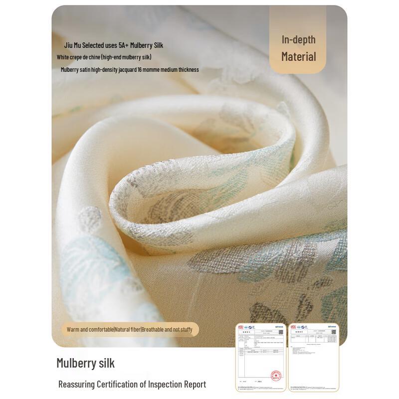 JIUMU Chinese Style Mulberry Silk Square Scarf