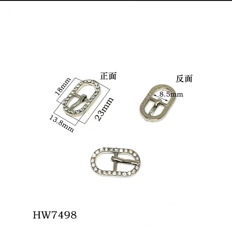 New Multi Size Gold and Silver Double Color Metal Zinc Alloy Water Diamond Rectangular Buckle Luggage Adjustable Buckle with Sun