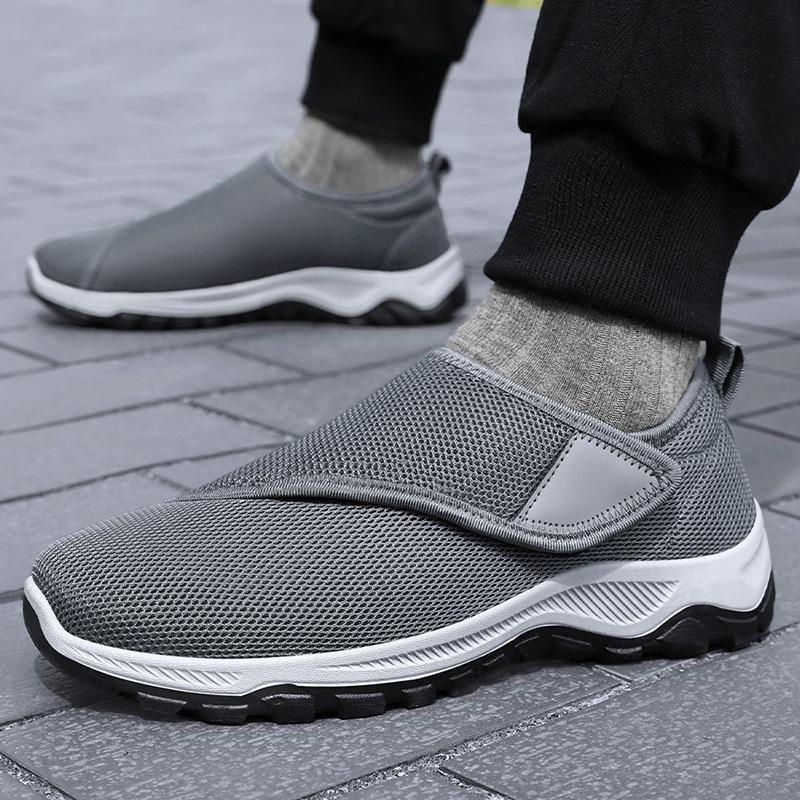 Shoes for Summer Women's Mesh Breathable Casual Shoes Temu Velcro Middle-aged Mother Shoes Single Shoes