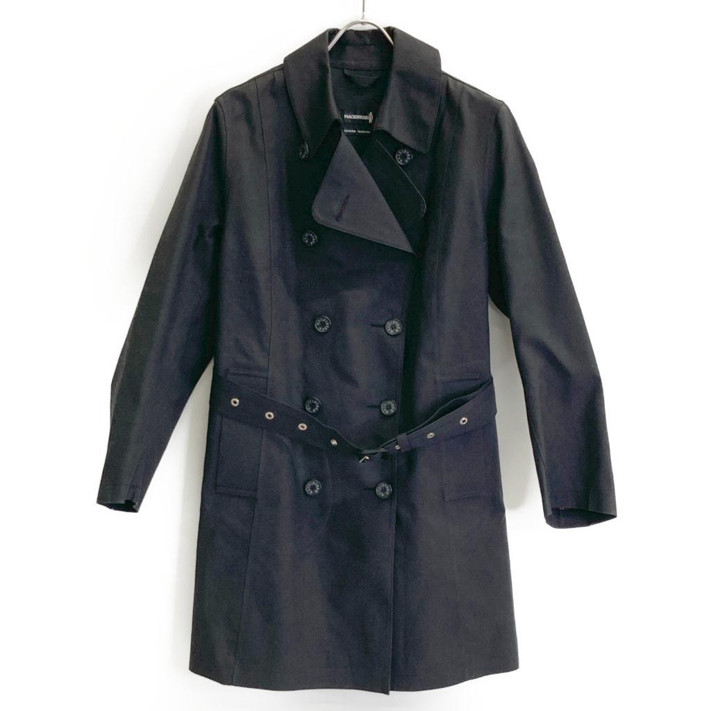 MACKINTOSH Svart dobbel kåpe kåpe 34 svartBrukt