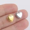 Fashion Love Heart Charms Stainless Steel Gold DIY Pendant for Earring Necklace Bracelet Jewelry Making