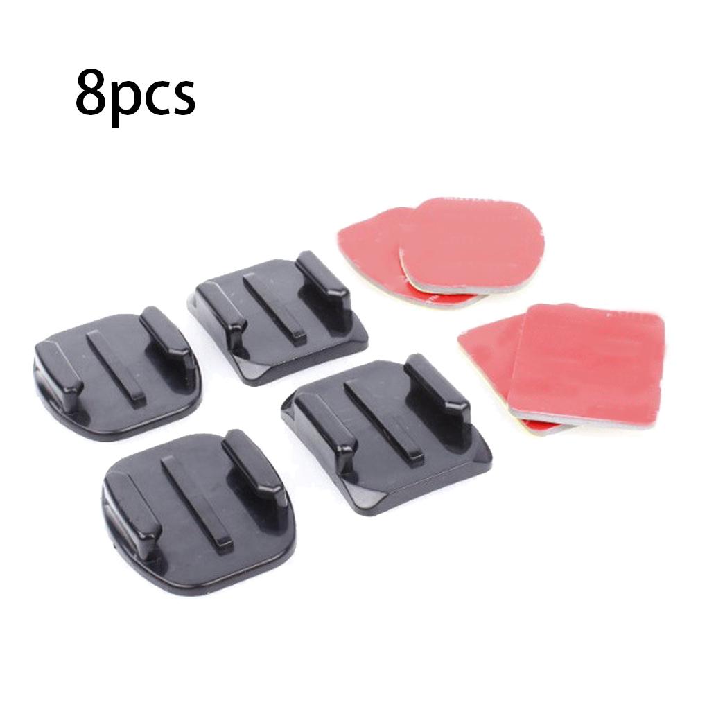 8 Sztuk/Zestaw ABS Mocowanie Kamery Sportowej Samoprzylepna Profesjonalna Podstawa Mocująca Kamery Wideo Część Akcesoria Zamienne dla