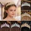 Luxury Elegant Crystal Bridal Tiara Metal Hair Headdress Creative Princess Crown  Bridal Wedding