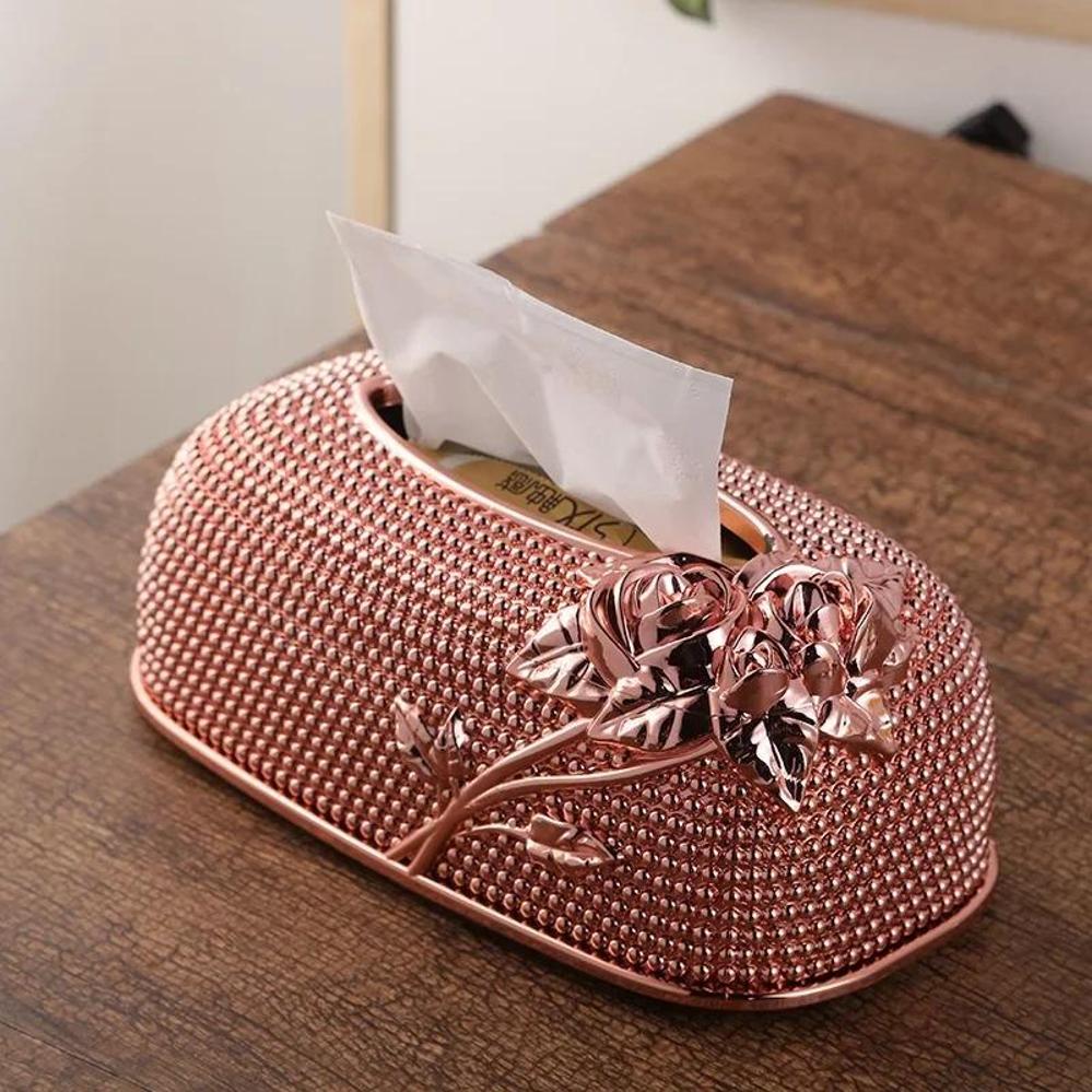 1Pcs New European Style Plastic Car Tissue Box Hotel Restaurant Living Room Hotel Bar Tissue Box Storage Ornament