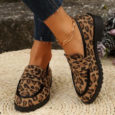 British Style Fashionable Flat Shoes Women's Large Size Loafers Round Toe Polyurethane Upgraded Rubber Outsole Summer Shoes