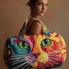 3D Cat Series Women's Travel & Yoga Handbag