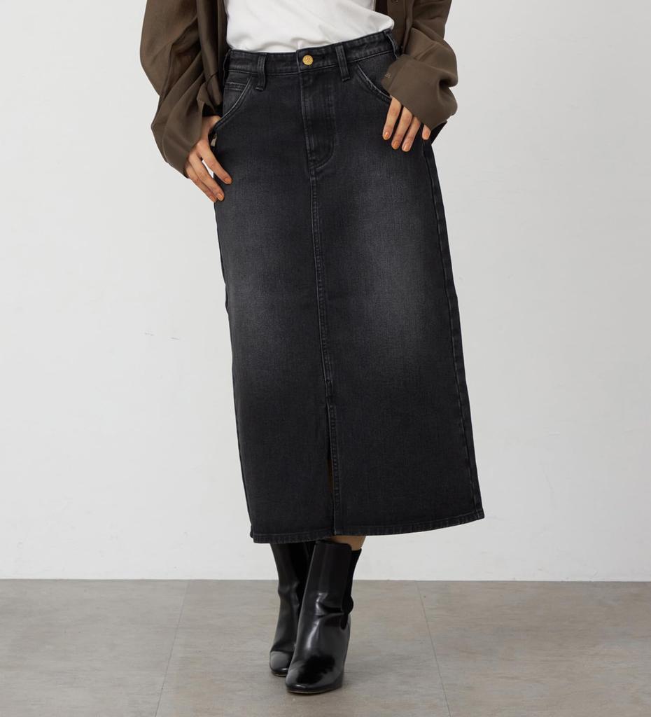 Lee BABE Stretch Denim Skirt In Sizes Black Denim Mid-Length (Available XS-XL) Women's