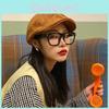 Corduroy Embroidered Trendy Vintage Cap For Women Chic Baker Boy Hat Seasons Four