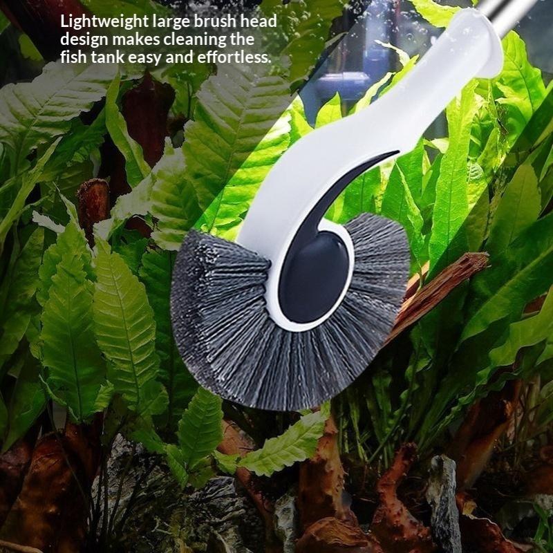 Long Handle Durable Plastic Aquarium Glass Algae Cleaner Corner Gap Cleaning Tools For Home