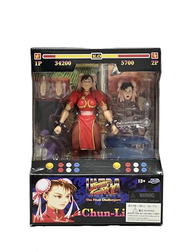 

Jada Toys JD35664 Street Fighter II Chun-Li Player 2 Red 1/12 Scale Action Figure [Parallel Import]