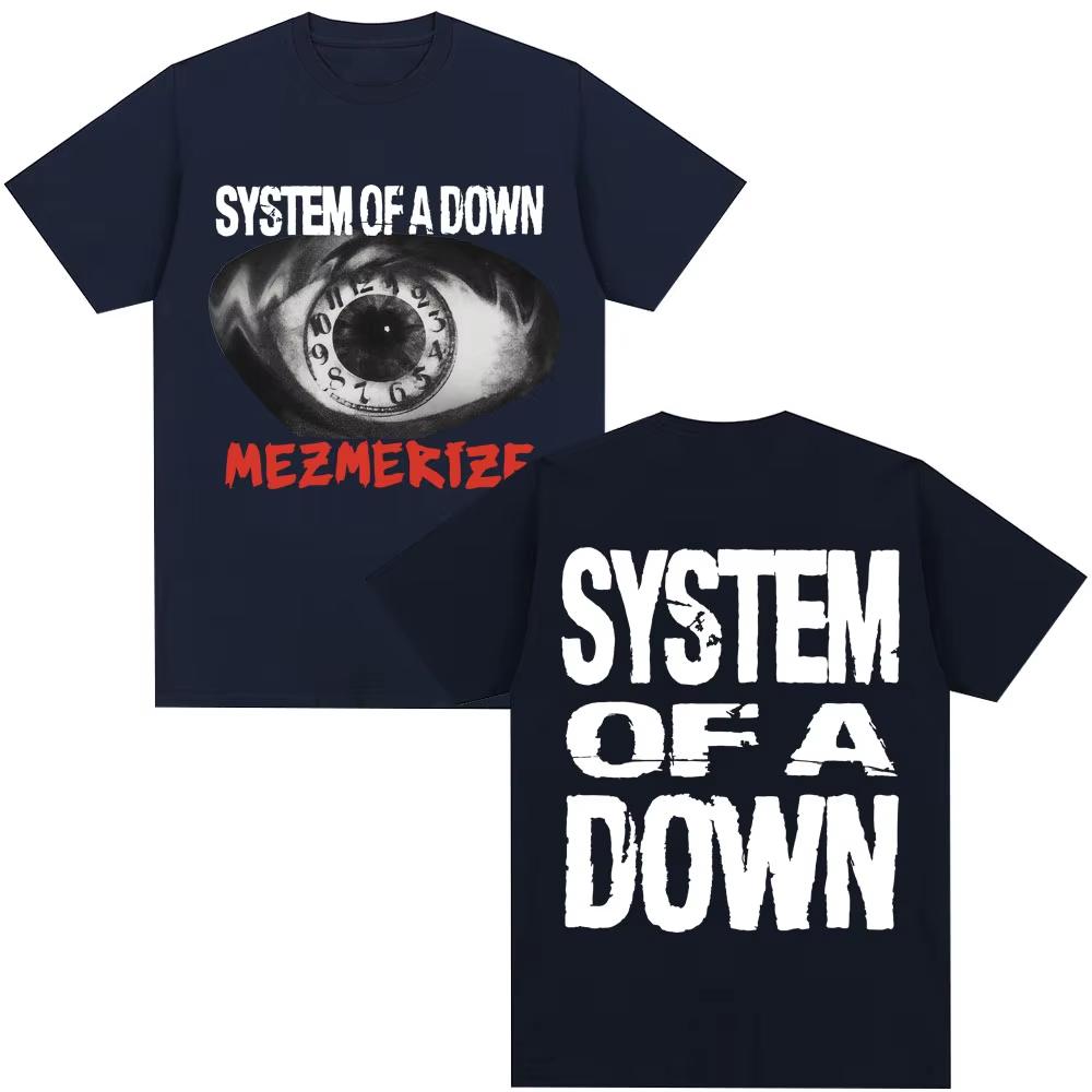 Rock Band System of A Down Mezmerize Music Album Tshirts Men Women Hip Hop Gothic Vintage T Shirts Oversized Cotton Casual Tees