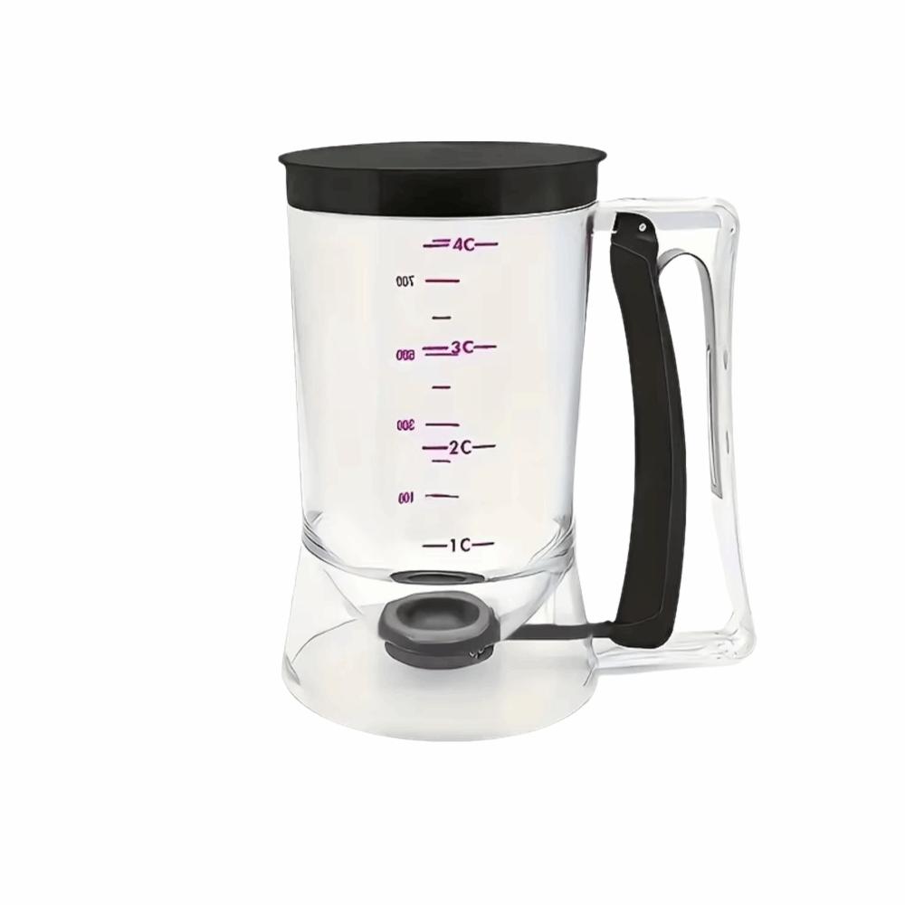 Non-Stick Cupcake Batter Separator Leak Proof scaled Measuring Cup Pancake Batter Dispenser 900 ML Effortless Pouring