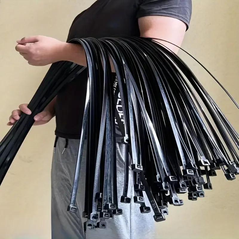 1000/100Pcs Plastic Nylon Cable Ties Self-locking Cord Ties Straps Adjustable Cables Fastening Loop Home Office Wire Zip Ties
