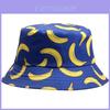 Banana Print Doublesided Fisherman Hat With Sun Protection For Streetwear And Casual Wear