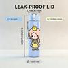 1PC Yellow Hat Sweet Girl Cartoon Print 750ml Color Plastic Sports Water Bottle Leakproof Flip Straw Lid Suitable for Sports Office Home Use