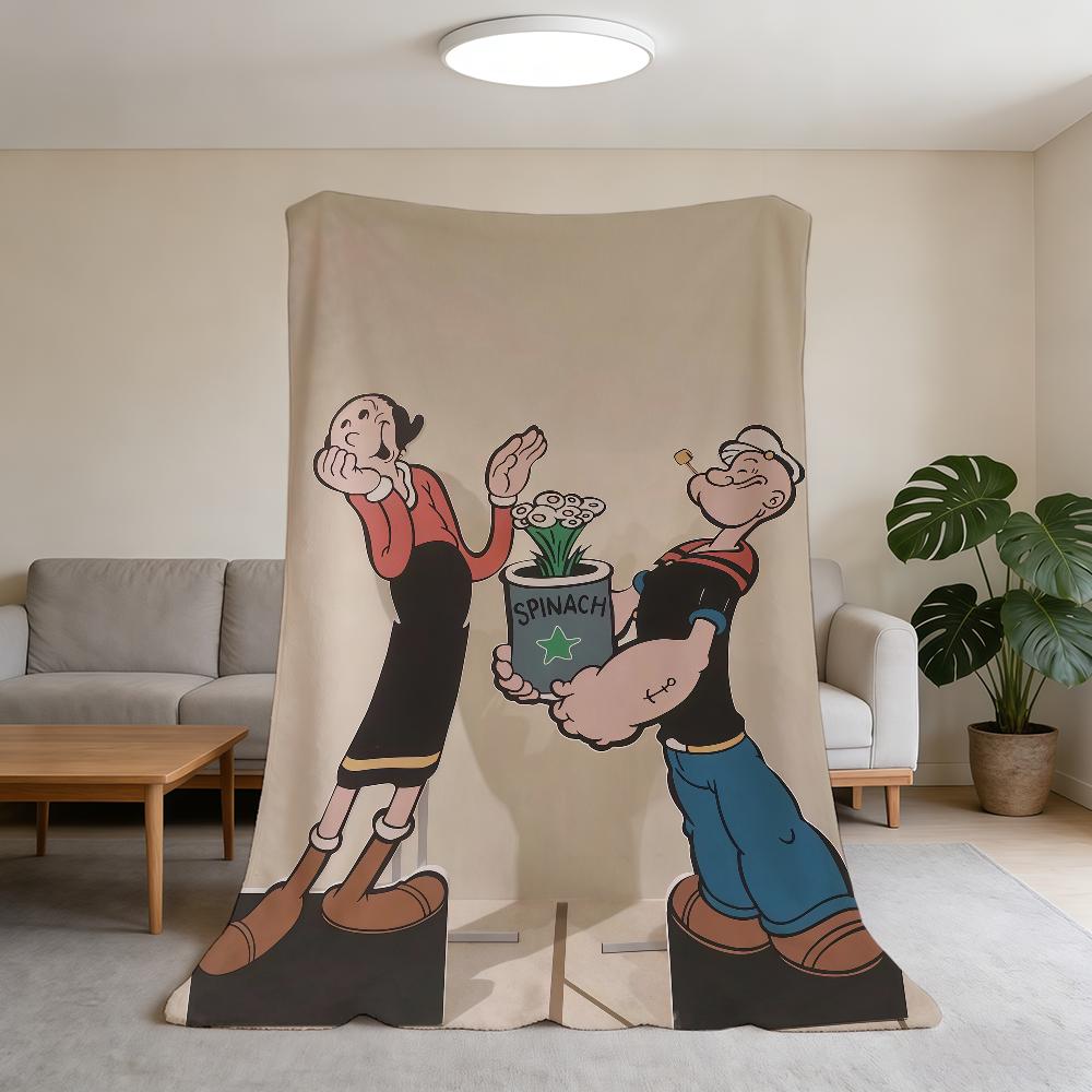 Blanket P-Popeye-ES Super Warm Comfortable Plush Animation Throw Blanket Child Cartoon Home Sofa Bedroom Gift