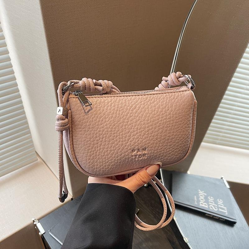 Fashion Simple Solid Color Shoulder Armpit Bag Ladies Pu Leather Crossbody Bags Casual Commuting Shoulder Bags