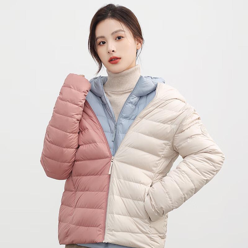 YAYA Women's Lightweight Hooded Down Jacket