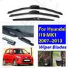Car Front Rear Window Washer Windscreen Windshield Wiper Blades Arm For Hyundai I10 MK1 2007-2013 2008 2009 2010 2011 22"16"12"