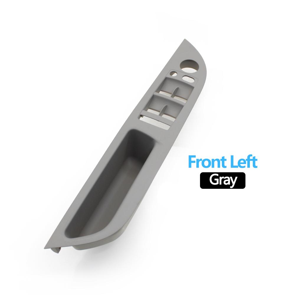 LHD Car Front Rear Left Right Door Handle Armrest Panel Pull Trim Window Switch Cover For BMW 5 Series E60 E61 2006-2010