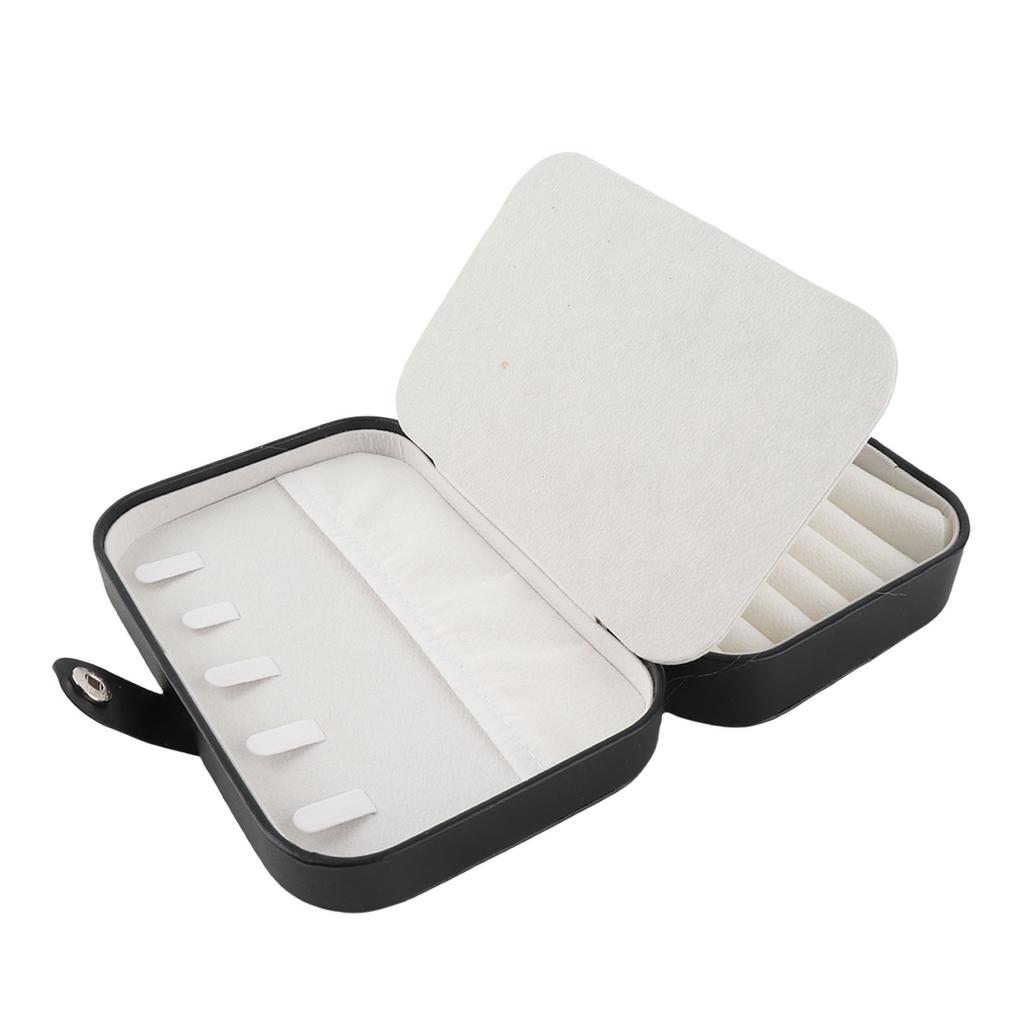 Earring Jewelry Box Waterproof PU Leather Large Capacity Simple Compact Earrings Jewelry Desktop