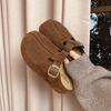 inner height increase Boken shoes women's outer wear 2025 autumn new one-pedal bag head half slippers thick-soled casual slippers