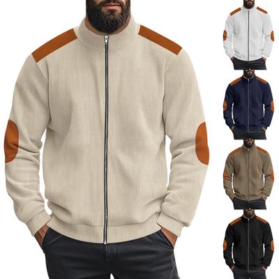 Pánská bunda Volný kabát na zip Letecká bunda Pánská ležérní kabátek Cardigan