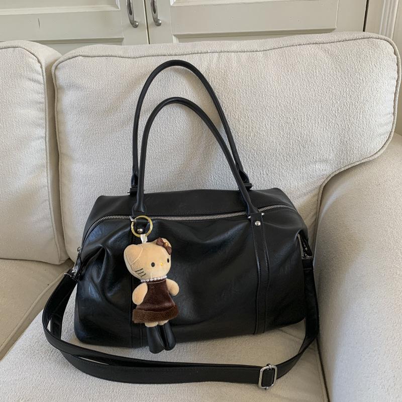 

Large capacity retro handbag bag women s autumn and winter new high-end commuter underarm bag shoulder crossbody tote bag bare bag чёрный