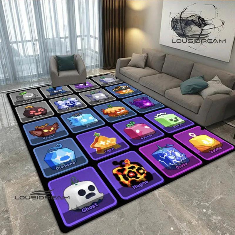 3D game B-blox fruits printed carpet Non -slip carpet bedroom decoration living room decoration washroom floor mat birthday gift