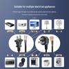 Pure Copper Two-Pin Power Cord for Appliances - 2-Core Single Plug, 3-Pin for Desk Lamp/Fan, 0.75 Sq. Mm.
