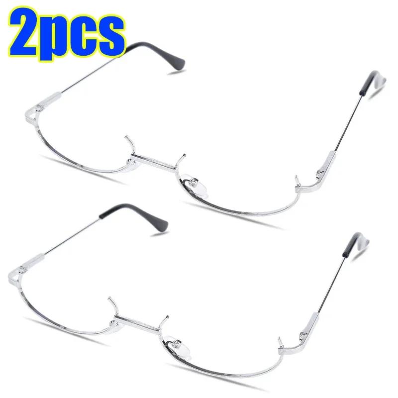 

Vintage Retro Vintage Eyewear Alloy Metal Frame Construction Half Frame Construction Without Vision Optical Lenses Girls Chic Cosplay Party