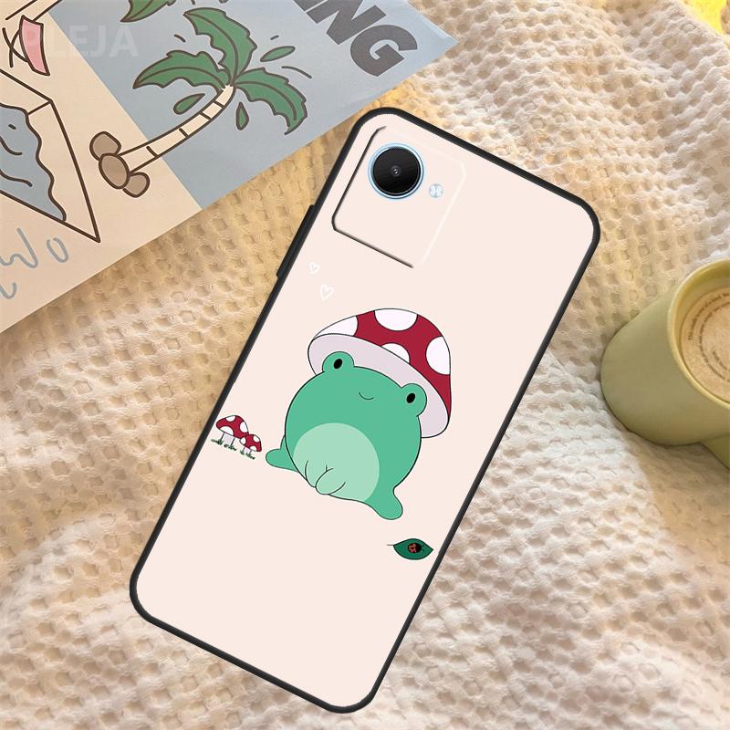 Kawaii Frog Mushroom Case For Realme C71 C75 C61 C53 C55 C33 C63 C51 C65 C67 11 12 13 14 Pro Plus GT6 GT7 15 Pro