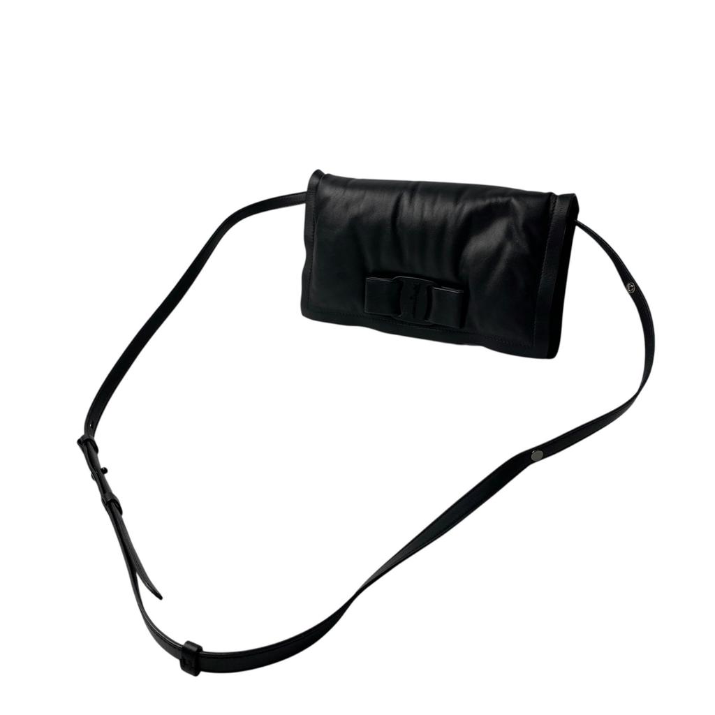 Used Salvatore FerragamoShoulder Bag Black Leather Women