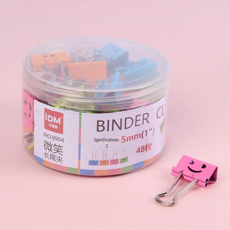 Cartoon Smiley Face Metal Dovetail Clip for Organizing Papers