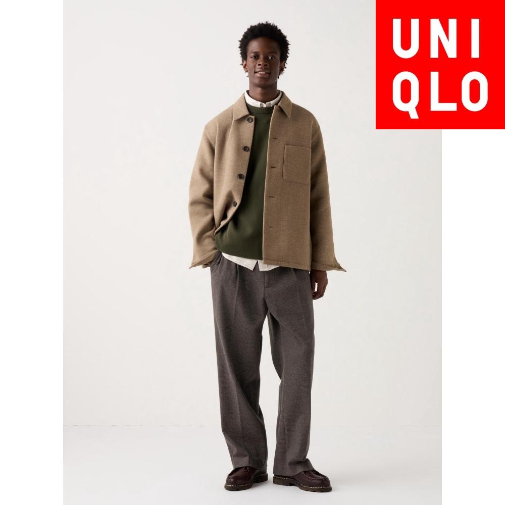 

Uniqlo Япония Tuck Широкие брюки Plover 38 DARK BROWN/S