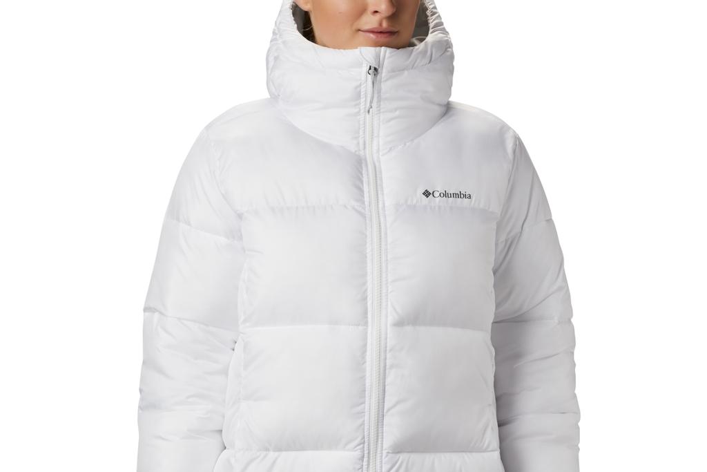 columbia women's white out mid hooded jacket